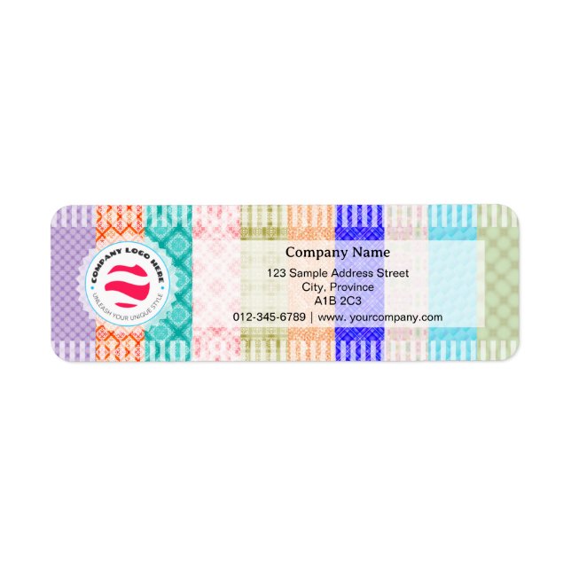 Stylish Return Address Label - Decoupage (Front)