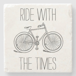 Stylish Ride With The Times Bicycle Stone Coaster