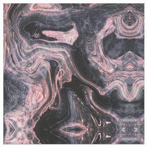 Stylish rose gold abstract marbleised design fabric