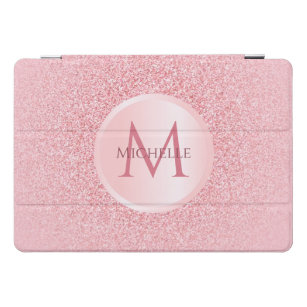 Stylish Rose Gold Glitter Template Trendy Girly iPad Pro Cover