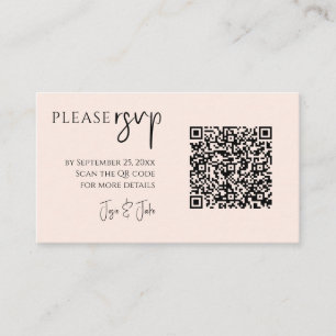 Stylish RSVP Card with Your Photo and QR Code