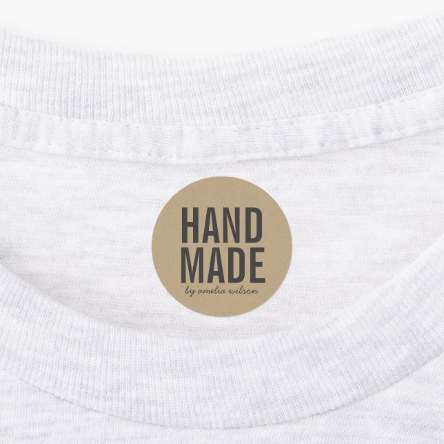 Stylish Rustic Bold Handmade Faux Kraft (Affixed)