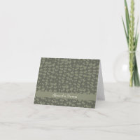 Stylish Rustic Botanical Sage Green Personalised 
