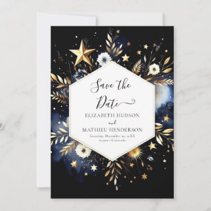 Stylish Rustic Celestial Wedding Save The Date