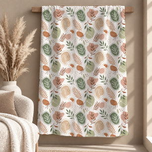 Stylish Sage Green Abstract Rainbow Blanket