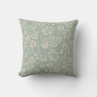 Stylish Sage Green Floral Pattern Modern Farmhouse