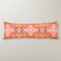 Stylish Salmon Peach Pink Floral Abstract Design