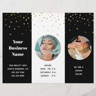 Stylish Salon Spa Professional Price List  Flyer