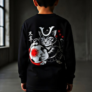 Stylish Samurai Cat Japan Soccer For Football fans