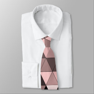 Stylish Sangria Brown & Pink Pattern Design Tie