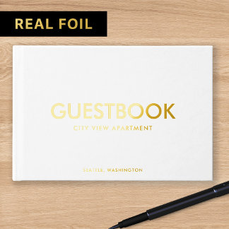 Stylish Sans Serif Modern Guest Book