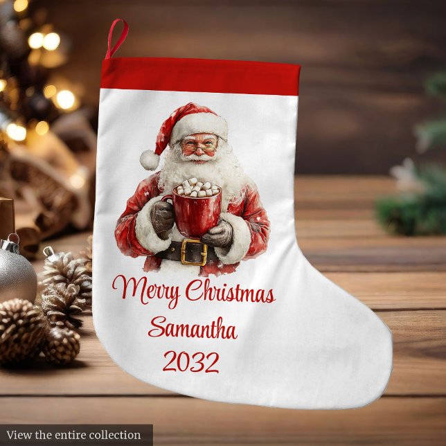 Stylish Santa Claus Editable Christmas Stocking (Stylish Santa Claus Editable Christmas Stocking

)