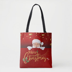 Stylish Santa Claus Merry Christmas  Tote Bag