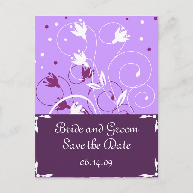 Stylish Save The Date Postcards (Front)