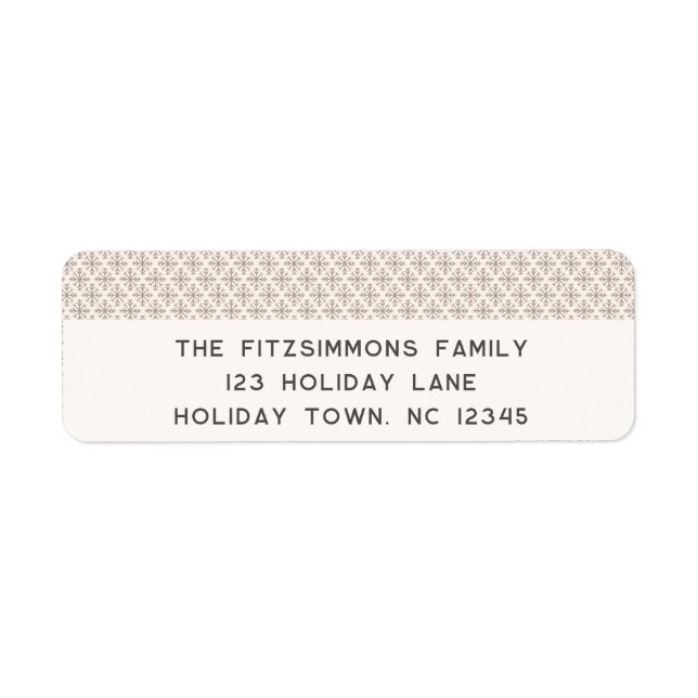 Stylish Scandi Brown & White Return Address Labels (Front)
