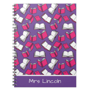 Stylish School Librarian Teacher and Bookworm Notebook