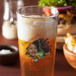 Stylish Scratched Effect Photo | Personalised Beer Glass<br><div class="desc">A Stylish photo beer glass, perfect for, Fathers day, Birthdays or any other special days. This minimal design makes the perfect gift for fathers day, birthdays, and any other special days. The glass features a scratched effect photo, a greeting in a modern script font and in bold the year. Customise...</div>
