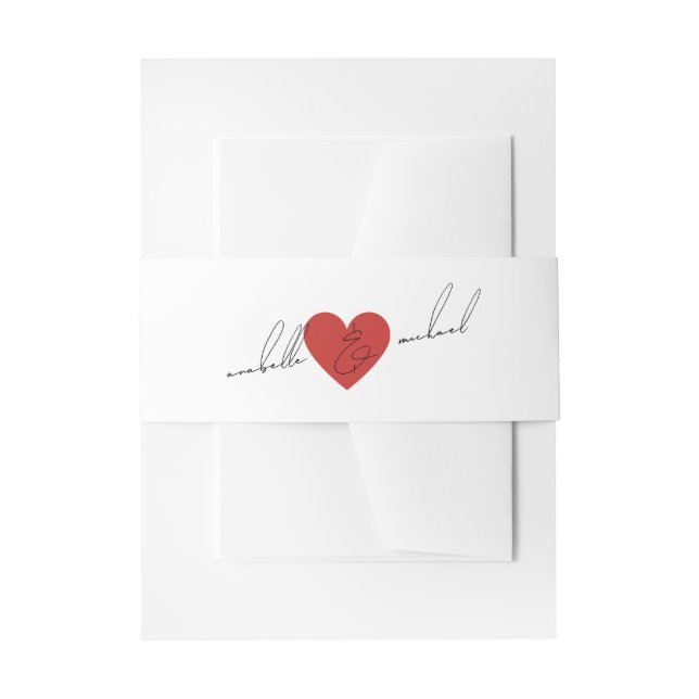 Stylish Script Casino Nevada Vegas Wedding Invitation Belly Band (Front Example)