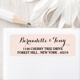 Stylish Script Custom Name & Address