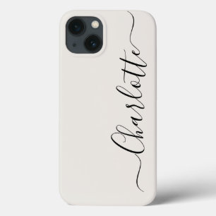 Stylish script custom name modern girly chic iPhone 13 case
