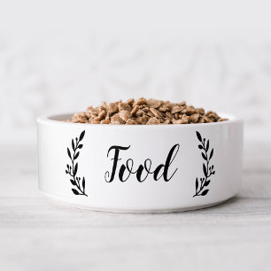 Stylish Script Dog Food Bowl