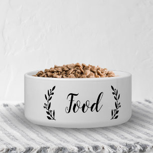 Stylish Script Dog Food Bowl