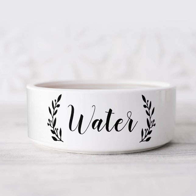 Stylish Script Dog Water Bowl (Creator Uploaded)