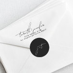 Stylish Script Elegant Monogram Wedding Classic Round Sticker<br><div class="desc">*Part of collection

Stylish Elegant Monogram Wedding Classic Round Sticker</div>