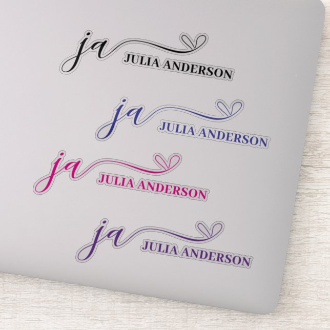 Stylish Script  Font Monogram Colourful (Detail)