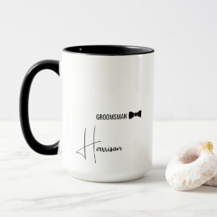 Stylish Script Groomsman Thank You Gift Mug