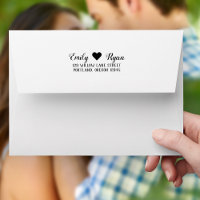 Stylish Script Heart Couple Return Address