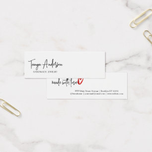 Stylish Script Made Love Heart Earring Display 