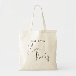 Stylish Script Matron of Honour Hen Party Tote Bag