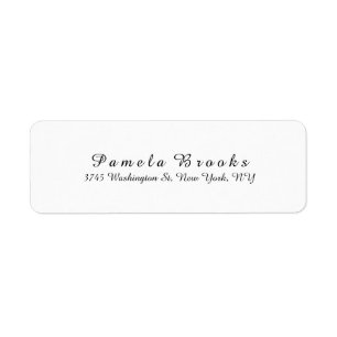 Stylish Script Modern White Plain Elegant Unique