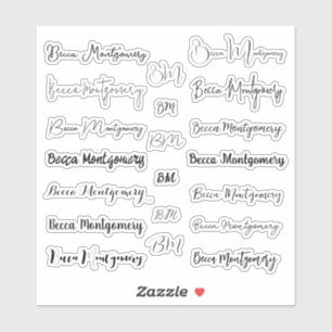 Stylish Script Name and Initials