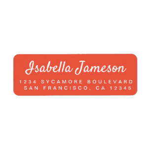 Stylish Script Orange Red