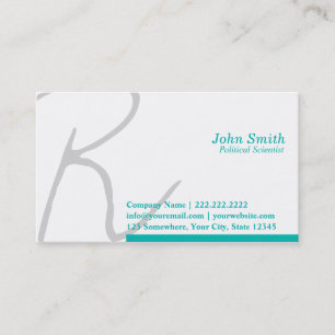 Stylish Script Political Scientist Business Card