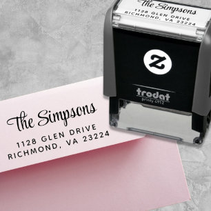Stylish Script Return Address Self-inking Stamp