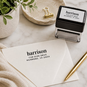 Stylish Script Return Address Self-inking Stamp
