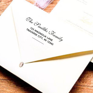 Stylish Script Return Address Self-inking Stamp