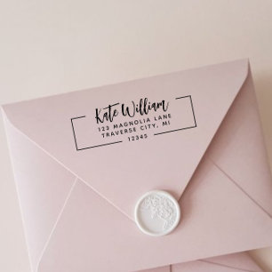 Stylish Script Return Address Self-inking Stamp
