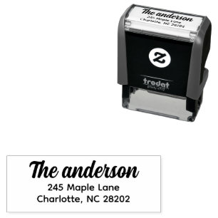 Stylish Script Return Address Self-inking Stamp