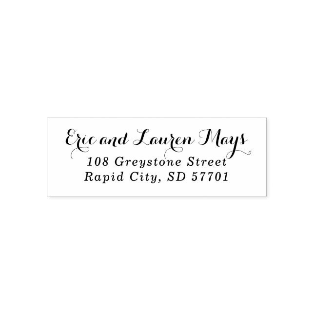 Stylish Script Return Address Stamp (Design)