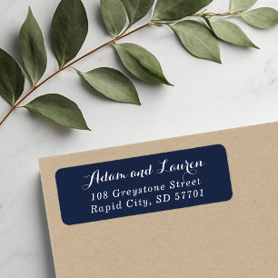 Stylish Script Return Address Stamp Labels