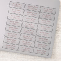 Stylish script transparent return address label