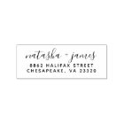 Stylish Script Wedding Return Address Stamp