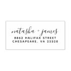 Stylish Script Wedding Return Address Stamp