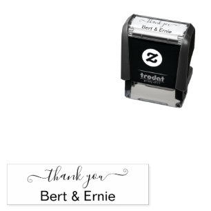 Stylish Self-Inking Thank You Stamp by the Couple