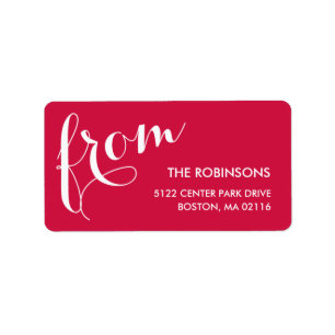 Stylish Sender Address Labels