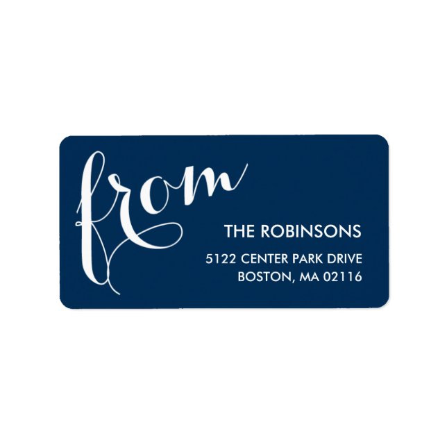 Stylish Sender Address Labels (Front)